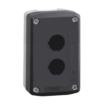 TAPA DE CAJA VACÍA GRIS OSCURO CON BASE GRIS CLARO - 2 RECORTES