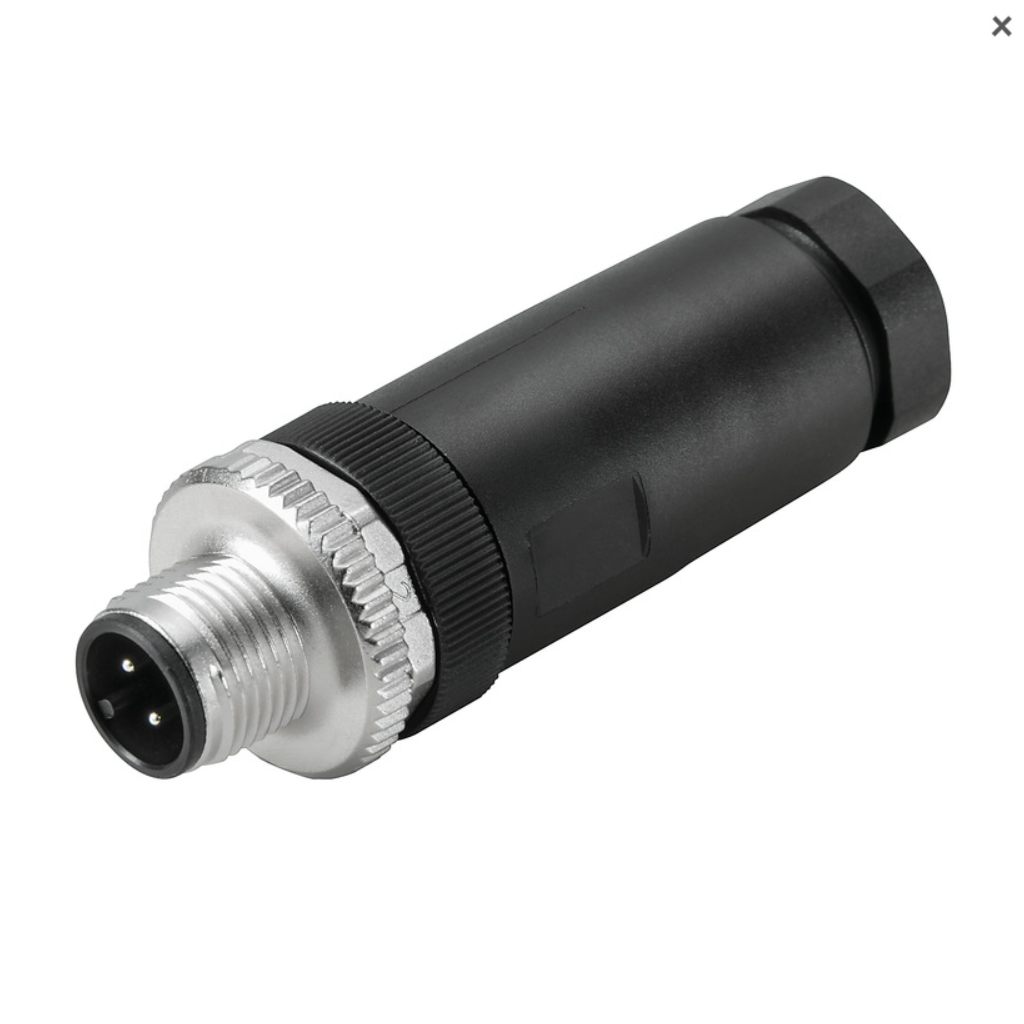 M12 SAIS-4/7 CONECTOR MACHO M12 RECTO 4 POLOS