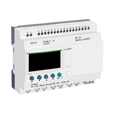 MODULAR SMART RELAY ZELIO LOGIC - 26 I O - 24 V DC - CLOCK - DISPLAY