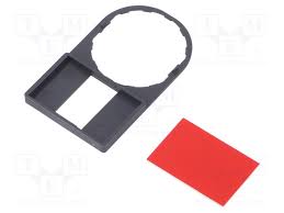 PORTAETIQUETA 30 X 50 MM ESTANDAR - 22MM - CON LEYENDA EN BLANCO