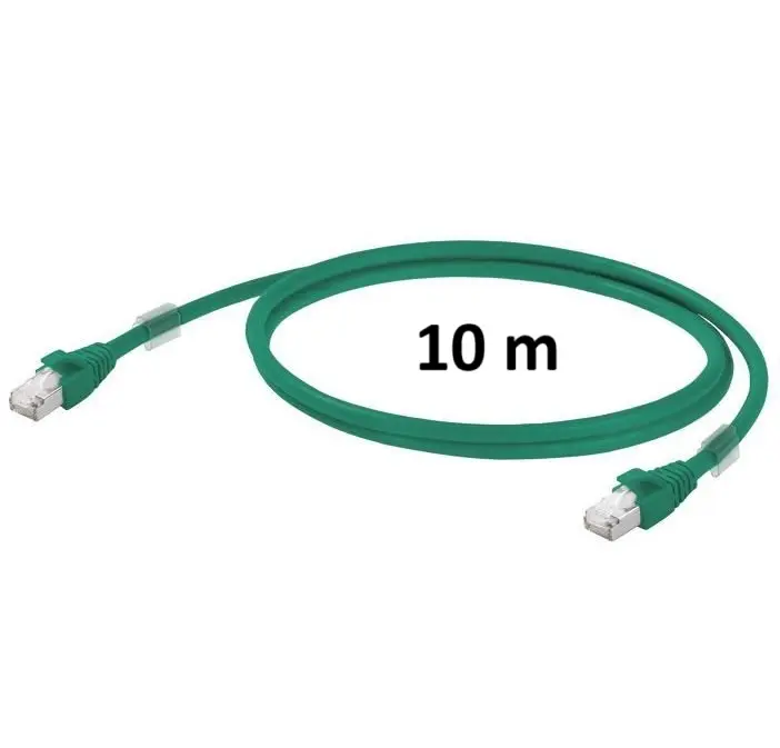 WEIDMULLER Latiguillo, RJ45 IP20, RJ45 IP20, <20 m: Cat.6A / >20 m Class EA (ISO/IEC 11801 2010), Poco humo, cero halógenos (LSZH), 10 m
