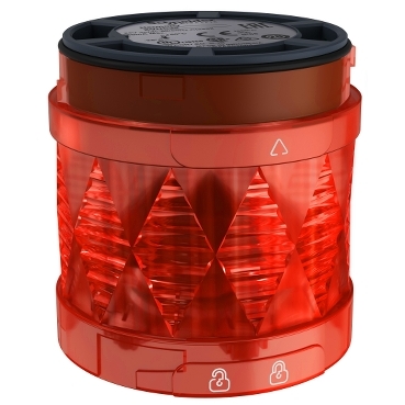 UNIDAD LED ILUMINADA Ø 60 MM - FIJA - ROJA - IP65 - 24 V AC/DC