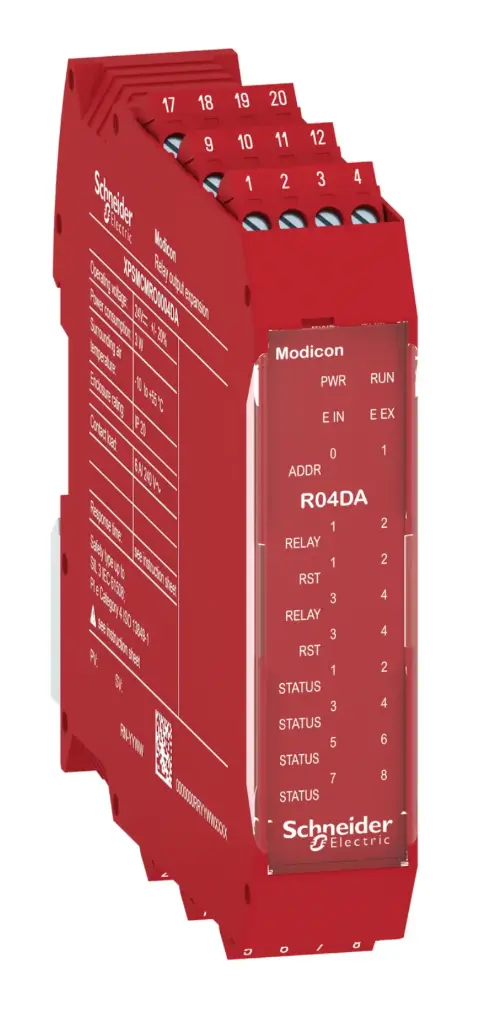 Módulo c/salidas seguridad relevador - 4 p/arranque/rearranque c/tipo conector RJ45
