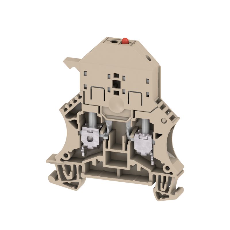 WEIDMULLER Borne portafusibles, Conexión por tornillo, beige oscuro, 6 mm², 6.3 A, 250 V