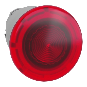 [ZB4BW643] CABEZA DE PULSADOR ILUMINADO  40  PULSAR TIRAR   22  ROJO