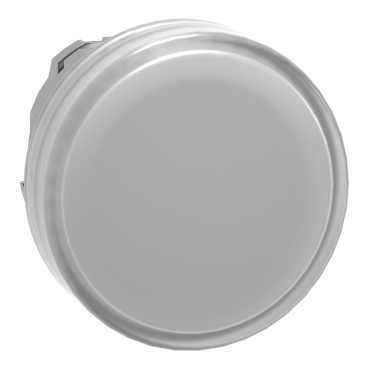 [ZB4BV013] CABEZA PILOTO LUMINOSO  22  REDONDA  LENTES LISAS BLANCAS