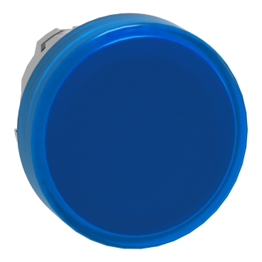 [ZB4BV063] CABEZA PILOTO LUMINOSO  22  REDONDA LENTES LISAS AZULES