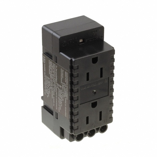[6720005430] CONTACTO DUPLEX 120VAC P/RIEL OUTLET W/LE