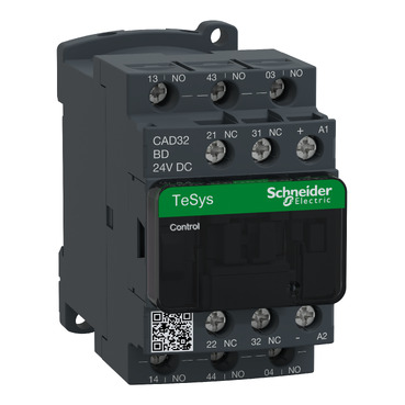 [CAD32BD] CONTATOR TESYS CAD-32 - 3 NA + 2 NF - INSTANTÂNEO - 10 A - 24 V CC