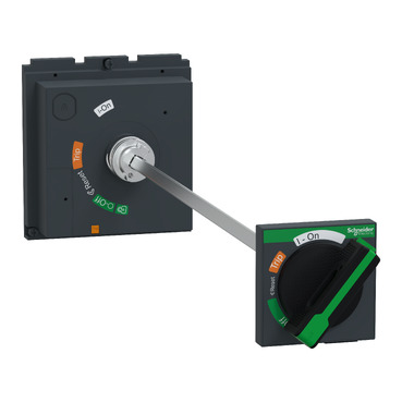 [LV432598T] Mango giratorio alargado, ComPacT NSX400/630, mango negro, longitud del eje de 209 mm a 600 mm, IP55