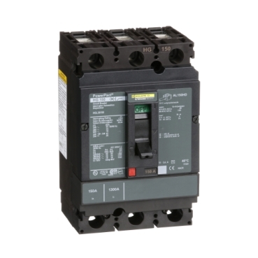 [HGL36150] Interruptor PowerPacT H, termomagnético, unidad de montaje, 150A, 3 P, 18 kA, 600 VAC