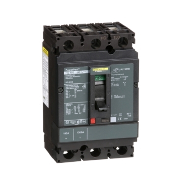 [HDL36100] Interruptor termomagnético PowerPacT H, de 100A, 3 polos, 14kA a 600V, zapatas