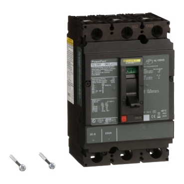 [HJL36020] Interruptor PowerPacT H, termomagnético, unidad de montaje, 20A, 3 P, 25kA, 600 VAC