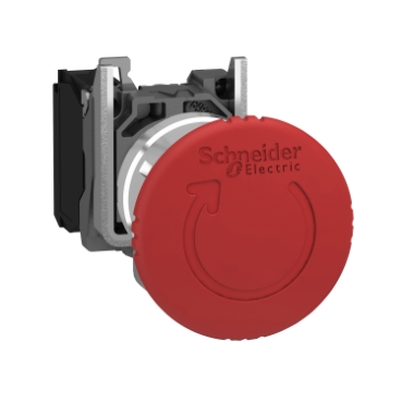 [XB4BS8442] PARO DE EMERGENCIA DE 40 MM ANCHO, Ø22, COLOR ROJO, RESTABLECIMIENTO CON GIRO, 1NC