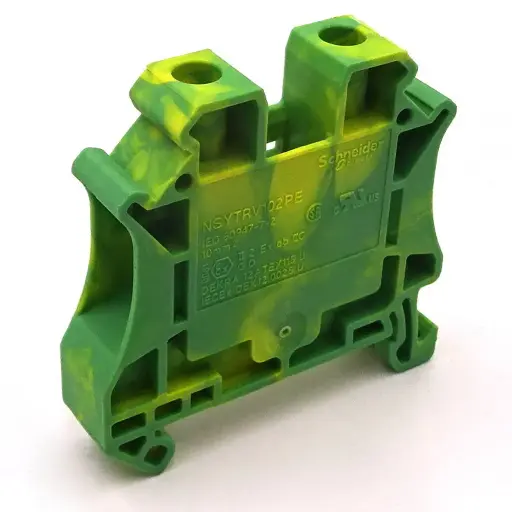 [NSYTRV102PE] TERMINAK/BORNE DE TORNILLO, PROTECCIÓN A TIERRA, 2 PUNTOS, 10MM², VERDE-AMARILLO