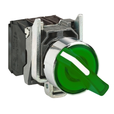 [XB4BK123G5] SELECTOR VERDE 2 POS ILUMINADO VERDE 120V