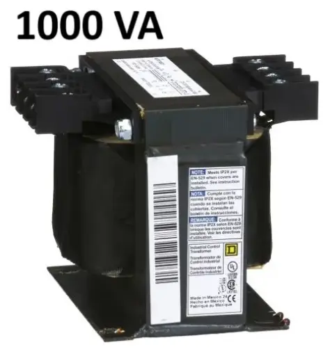 [9070T1000D31] TRANSFORMER, TYPE T, INDUSTRIAL CONTROL, 1000 VA, 240/480 VAC PRIMARY / 120/240 VAC SECONDARY,1 PHAS