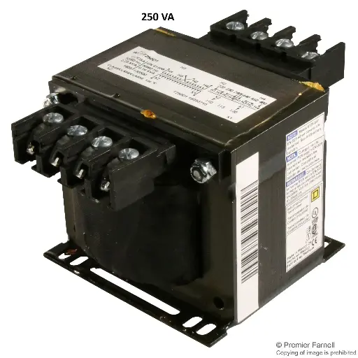 [9070T250D1] TRANSFORMER, TYPE T, INDUSTRIAL CONTROL, 250 VA, 240/480 VAC PRIMARY / 120 VAC SECONDARY, 1 PHASE, 5