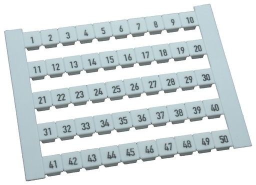 [0473460001] WEIDMULLER ETIQUETA P/CLEMA  DEK 5 FW 1-50 HORIZONTAL  50 PZA