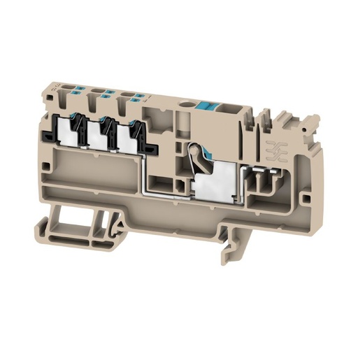 [2464750000] WEIDMULLER Terminales de distribución modulares, PUSH IN, 6 mm², 500 V, 41 A, beige oscuro