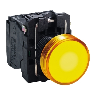 [XB5AVM5] luz piloto redondo Ø 22- IP65 - amarillo - LED integral - 240 V - terminales