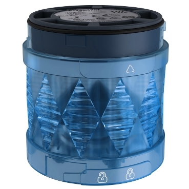 [XVUC26] UNIDAD LED ILUMINADA Ø 60 MM - FIJA - AZUL - IP65 - 24 V AC/DC