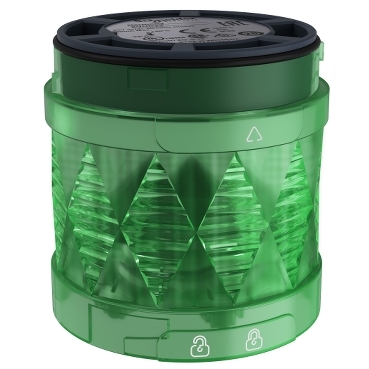 [XVUC23] UNIDAD LED ILUMINADA Ø 60 MM - FIJA - VERDE - IP65 - 24 V AC/DC