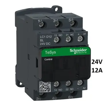 [LC1D12BL] CONTACTOR 12A 1NA/NC 24V BC-AR-ANTIP
