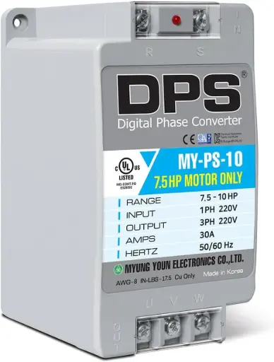 [MY-PS-10] DPS Capacidad 10CV 30A 220V, Convertidor Monofásico a Trifásico