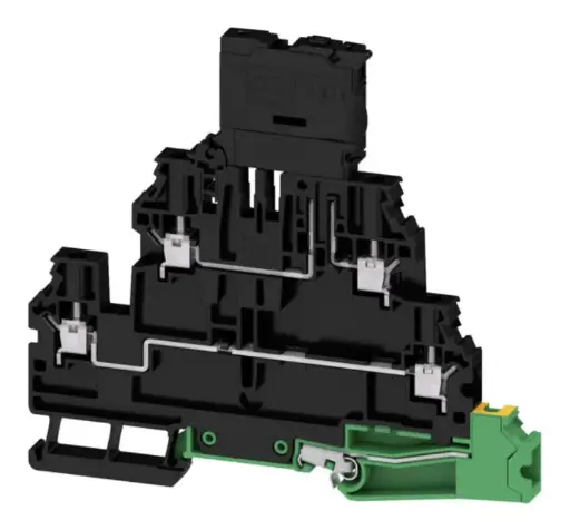 [2894140000] WEIDMULLER Borne portafusibles, Conexión brida-tornillo, negro, 4 mm², 6.3 A, 250 V