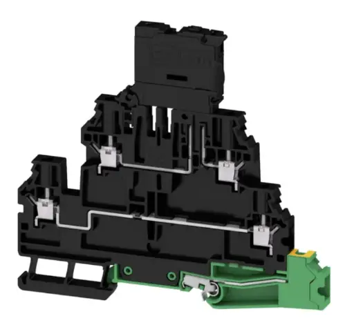 [2894110000] WEIDMULLER Borne portafusibles, Conexión brida-tornillo, negro, 4 mm², 6.3 A, 36 V
